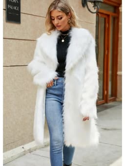 Women's Warm Faux Fox Fur Long Coat Winter Jackets Leisure Long Jacket Windbreaker Women Thick Fluffy Luxury Bontjas Outerwear