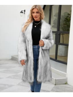 Women's Warm Faux Fox Fur Long Coat Winter Jackets Leisure Long Jacket Windbreaker Women Thick Fluffy Luxury Bontjas Outerwear