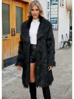 Women's Warm Faux Fox Fur Long Coat Winter Jackets Leisure Long Jacket Windbreaker Women Thick Fluffy Luxury Bontjas Outerwear