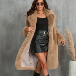 Fur & Faux Fur Coat Lapel Imitation Of Fox Fur Coat 2025 New Winter Women Fur Coat Fashion Temperament Warm Women Fur Coat H217