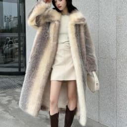 Winter Women High Quality Faux Fox Fur Coat Luxury Long Fur Coat Lapel OverCoat Thick Warm Female Plush Coats