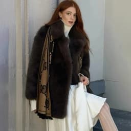 Tuularose Women Elegant Faux Fur Coat Warm Fluffy Loose Long Sleeve Lapel Jacket Fall Winter Fashion High Street Lady Outerwear