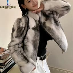 Faux Mink Fur Coat for Women,Short Jackets,O-Neck Overcoat,Female Clothes,High-Quality,England Style,Autumn,Winter,New