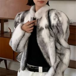 Faux Mink Fur Coat for Women,Short Jackets,O-Neck Overcoat,Female Clothes,High-Quality,England Style,Autumn,Winter,New