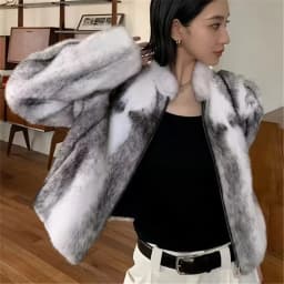 Faux Mink Fur Coat for Women,Short Jackets,O-Neck Overcoat,Female Clothes,High-Quality,England Style,Autumn,Winter,New