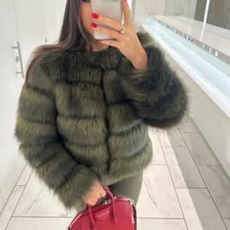 FANPUGUIZHEN Women Coats Autumn Winter New Fashion Pink Faux Fur Coat Elegant Thick Warm Outerwear Fake Fur Woman Jackets
