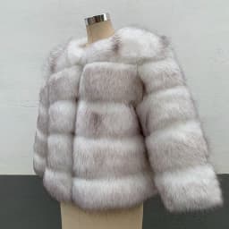 FANPUGUIZHEN Women Coats Autumn Winter New Fashion Pink Faux Fur Coat Elegant Thick Warm Outerwear Fake Fur Woman Jackets