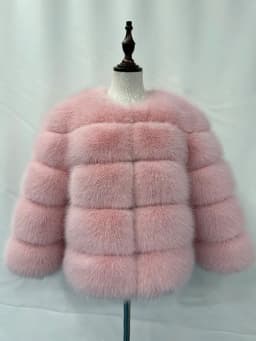 FANPUGUIZHEN Women Coats Autumn Winter New Fashion Pink Faux Fur Coat Elegant Thick Warm Outerwear Fake Fur Woman Jackets