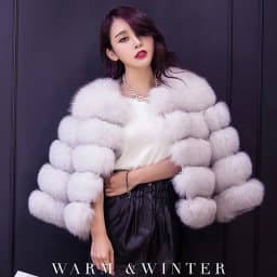 FANPUGUIZHEN Women Coats Autumn Winter New Fashion Pink Faux Fur Coat Elegant Thick Warm Outerwear Fake Fur Woman Jackets