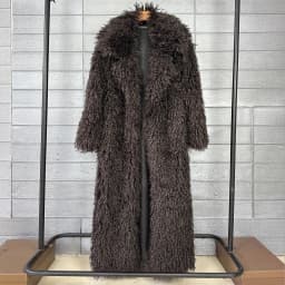 LANMREM Colorful Women's Furry Coat Rose Pink Faux Fur Coat Suit Collar Autumn Winter Thick Cardigan Long Overcoat Chic 2DB5859