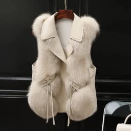 High Quality Imitation Fox Fur Vest Jacket Women Fur Vest Jacket 2026 Winter Waistcoat Short Fur Vest Female Vestcoat Sleeveless