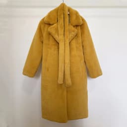 Luxury Winter Long Overcoats Women Oversized Lapel Belted Faux Rabbit Fur Coat Jacket Female Plus Size Outerwear Plush Fur Coats