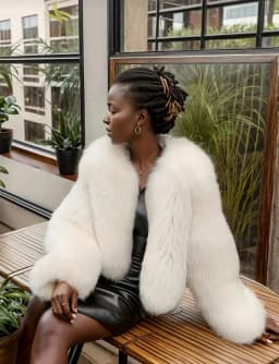 Luxury Autumn Winter Faux Fur Jacket Black White Elegant Short Style Fox Fur Coat Classic Ins Chic Girls Fluffy Plush Jacket