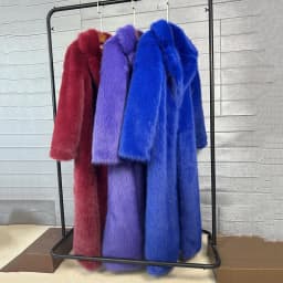 Overcoat Fur & Faux Fur 2026 New Fashion High Quality Women's Fur Coat Winter Season Style Lapel Thick Imitation Fur Women H320