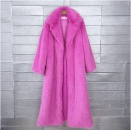 Overcoat Fur & Faux Fur 2026 New Fashion High Quality Women's Fur Coat Winter Season Style Lapel Thick Imitation Fur Women H320