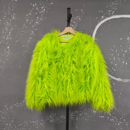 LANMREM Fashion Imitation Fur Coat Women's O-neck Long Sleeves Bright Color Elegant Coats Party Clothes Autumn Winter New 2Z2561
