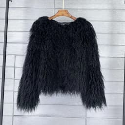 LANMREM Fashion Imitation Fur Coat Women's O-neck Long Sleeves Bright Color Elegant Coats Party Clothes Autumn Winter New 2Z2561