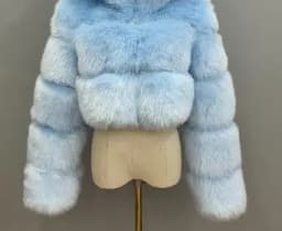 HJQJLJLS 2022 Winter Fashion Women Short Faux Fox Fur Coat Female Thick Fluffy Long Sleeve Crop Furry Top Lady Jacket LJLS129