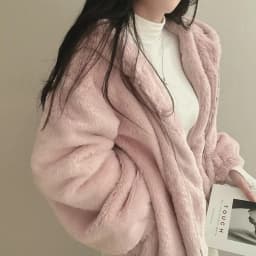 Winter Women 2024 New Korean Fur Coat Luxury Zipper Loose Hoodies Over Coat Thick Warm Plus Size Female Plush Casual Coats