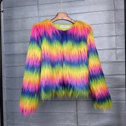 Women Imitation Sheep Faux Short Coat Thermal Slim Fit Loose Elegant High Street Button Jacket Round Neck 2026 Winter Outwear
