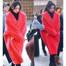 Fashionable Thickened Lamb Fur Jacket Women's Mid-Length Winter Coat Korean Style Teddy Bear Design Eco-Friendly Outerwear