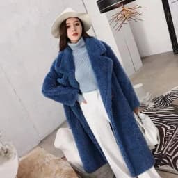 Fashionable Thickened Lamb Fur Jacket Women's Mid-Length Winter Coat Korean Style Teddy Bear Design Eco-Friendly Outerwear