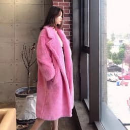 Fashionable Thickened Lamb Fur Jacket Women's Mid-Length Winter Coat Korean Style Teddy Bear Design Eco-Friendly Outerwear