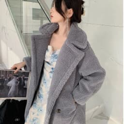 Fashionable Thickened Lamb Fur Jacket Women's Mid-Length Winter Coat Korean Style Teddy Bear Design Eco-Friendly Outerwear