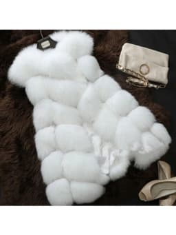 ZADORIN Hotsale Female Fur Waistcoat Winter Fluffy Faux Fur Vest Women O-Neck Spliced Sleeveless Long Faux Fur Coat Woman Vests