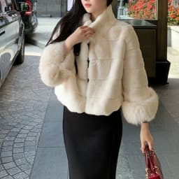 2026 Elegant Cropped Faux Fox Fur Coat for Women Autumn Winter Fashion Fluffy Cuff Warm Jacket Female Soft Cozy Plush Outerwear