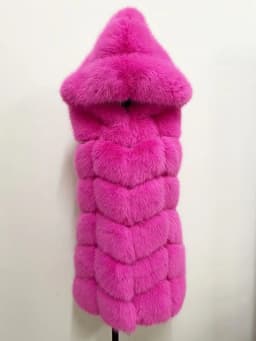 ZADORIN New Fashion Woman Sleeveless Faux Fur Coat Hooded Winter Fluffy Warm Faux Fur Vest Woman Faux Fur Coats and Jackets Tops