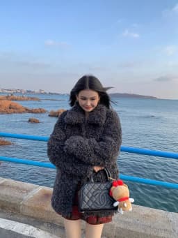 Lamb Fur Jacket Women's Mid-Length Winter Turn-down Collar Loose Thickened Desert Style Faux Fur Sheepskin Coat