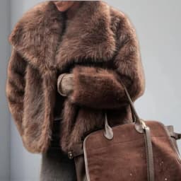 New European American Lapel Long-sleeved Fur Coat for Women 2025 Solid Color Versatile Faux Fur Top Coat Plus-size Women's Wear