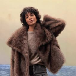 New European American Lapel Long-sleeved Fur Coat for Women 2025 Solid Color Versatile Faux Fur Top Coat Plus-size Women's Wear