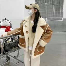 Autumn Lamb Coat Women's 2026 Winter New Thickened Warm Short Fur One Piece Coat Female Imitation fur Jacket Femme Pink Ourcoat