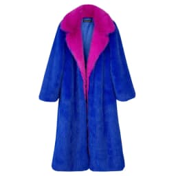 DEAT 2026 Winter New Items Fashion Imitation Fur Coat For Women Contrast Color High-end Versatile Trench Female 11A05600
