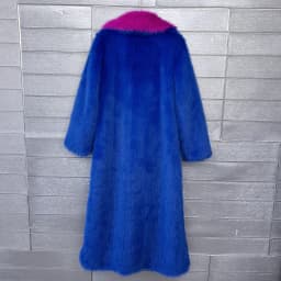 DEAT 2026 Winter New Items Fashion Imitation Fur Coat For Women Contrast Color High-end Versatile Trench Female 11A05600