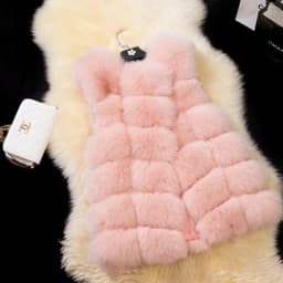Women Vests Thick Faux Fur Tops Sleeveless Cardigan Round Neck Regular Vest Coats Solid Spliced Casual Lady Winter 2025
