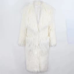 Mauroicardi Winter Thick Warm Shaggy Hairy Fluffy Colored Bright Pink Long Faux Fur Coat Women Loose Luxury Furry Overcoat 2025