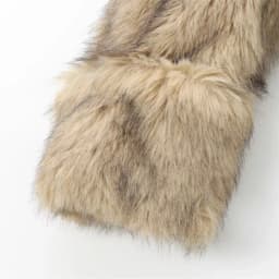 Women's Faux Fur Coat Funnel Neck Fluffy Camel Cropped Pullover Winter Warm Jacket Elegant Luxe Chic Outerwear