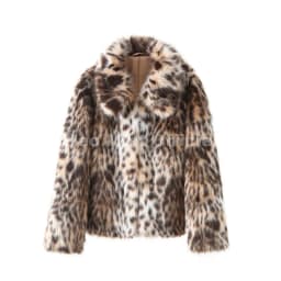 Neo Mint Vintage Stylish Loepard Faux Fur Coat Women 2025 Winter Chic Iconic Ins Blogger Brand Fashion Fox Fur Jacket Streetwear