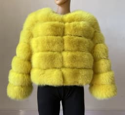 DEAT Fashion Orange Imitation Fox Fur Grass Coat Women's Round Neck Plush Thick Jacket Winter New 7A1578