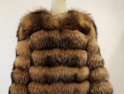 DEAT Fashion Orange Imitation Fox Fur Grass Coat Women's Round Neck Plush Thick Jacket Winter New 7A1578