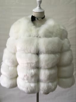 DEAT Fashion Orange Imitation Fox Fur Grass Coat Women's Round Neck Plush Thick Jacket Winter New 7A1578