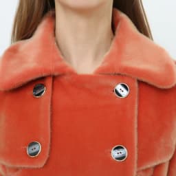 Nerazzurri Spring Long Trench Coat for Women Fashion Autumn Double Breasted Casual Slim British Style Orange Faux Fur Overcoat