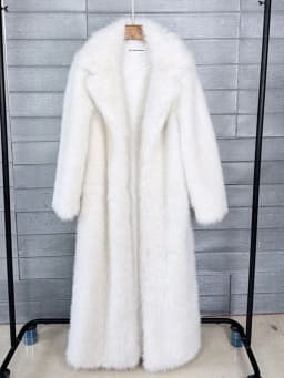 ZADORIN 130cm Super Long Fluffy Faux Fur Coat Woman Jacket Winter Lapel Thicken White Faux Fur Coats Jacket for Women Outerwears
