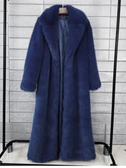 ZADORIN 130cm Super Long Fluffy Faux Fur Coat Woman Jacket Winter Lapel Thicken White Faux Fur Coats Jacket for Women Outerwears