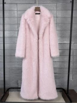 ZADORIN 130cm Super Long Fluffy Faux Fur Coat Woman Jacket Winter Lapel Thicken White Faux Fur Coats Jacket for Women Outerwears