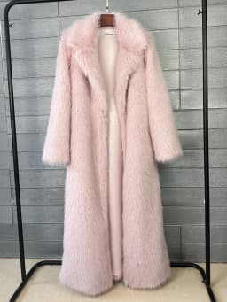ZADORIN 130cm Super Long Fluffy Faux Fur Coat Woman Jacket Winter Lapel Thicken White Faux Fur Coats Jacket for Women Outerwears