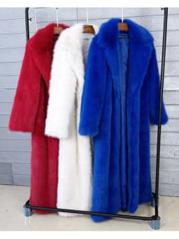 ZADORIN 130cm Super Long Fluffy Faux Fur Coat Woman Jacket Winter Lapel Thicken White Faux Fur Coats Jacket for Women Outerwears